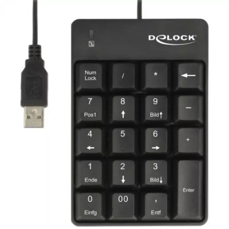 Skaitmeninė klaviatūra DeLOCK 12481 universali USB juoda