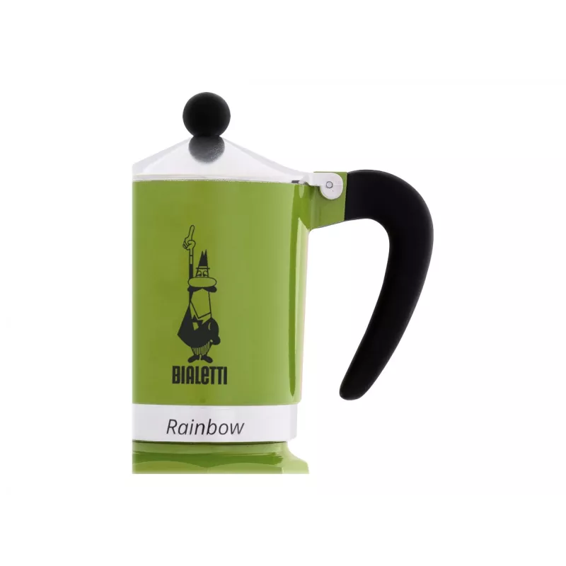 Bialetti Rainbow Moka puodas Juoda, Žalia