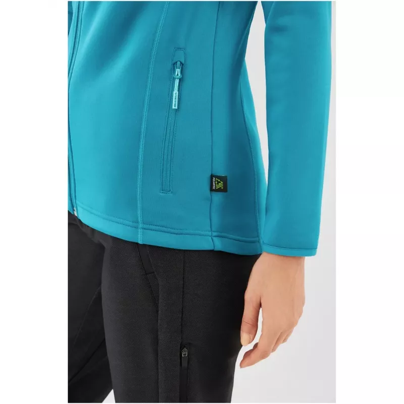 Hoodie Viking Jukon Lady S, moteriškas tarpinio sluoksnio megztinis su gobtuvu, žolės žalia, Polartec, dydis S