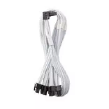 “CableMod C-Series Pro” maitinimo laidas, A variantas, 90°, 16 kontaktų į 4×8 kontaktų PCIe, baltas