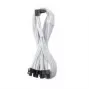 “CableMod C-Series Pro” maitinimo laidas, A variantas, 90°, 16 kontaktų į 4×8 kontaktų PCIe, baltas