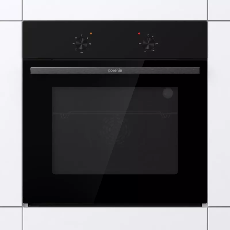 Gorenje orkaitė | BO6615E01B | 60 L | Elektrinė | EnamelClean | Ištraukiami ir paspaudžiami mygtukai | Aukštis 59,5 cm | Plotis 59,5 cm | Juoda
