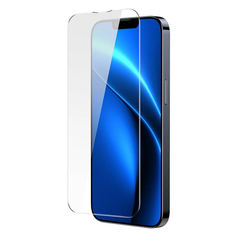 Grūdinto stiklo ekrano apsauga Baseus Crystal 0,3 mm, skirta iPhone 14 Plus / 13 Pro Max (2 vnt.)