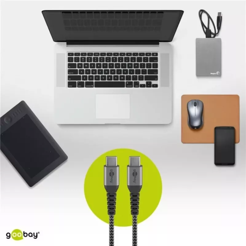Goobay 49301 USB kabelis Juoda