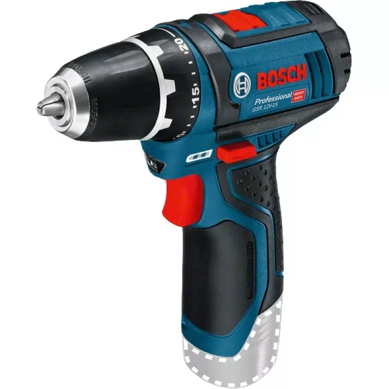 Bosch GSR 10,8-2-LI Professional Keyless Juoda, Blue, Red