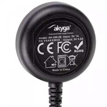 Vidinis įkroviklis Akyga AK-SW-09 išmaniajam laikrodžiui juodas USB 5V 1m
