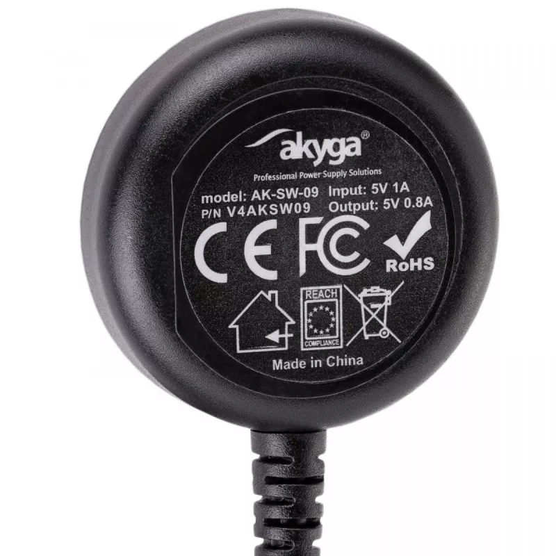 Vidinis įkroviklis Akyga AK-SW-09 išmaniajam laikrodžiui juodas USB 5V 1m