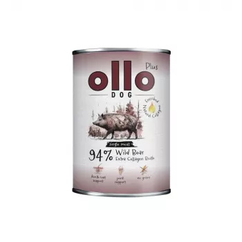 Ollo Plus Kolagen Wild Boar 400g šunų ėdalo skardinė