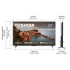 TV Toshiba 65UV2463DG 65 col. (165,1 cm) 4K Ultra HD DLED išmanusis televizorius, 3840×2160, VIDAA, Wi‑Fi, 300 cd/m², juoda
