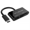 USB-C SDXC / kombinuotas kortelių skaitytuvas / juodas
