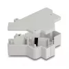 Snap-in Keystone Holder for DIN rail DELOCK 67043 — plastic, grounded, 60×88.2×21.5 mm, Pilka