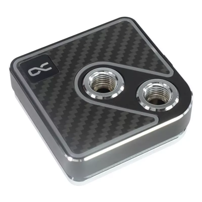 Vandens blokas Alphacool Core 1 Aurora Carbon Brass Copper Nickel Black 72mm