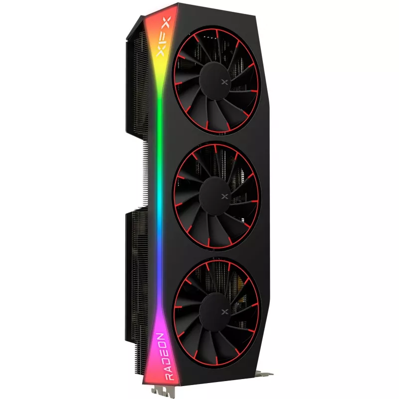 Grafikos plokštė XFX Radeon RX 9070 XT OC — 12 GB GDDR6, PCIe 5.0, 3x DisplayPort 2.1, HDMI 2.1, 3 ventiliatoriai, 360×155×72 mm