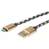 ROLINE 11.02.8820 USB laidas 1,8 m USB 2.0 USB C Micro-USB B juodas - auksinis (11.02.8820)