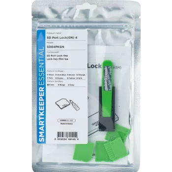 SmartKeeper SD04PKGN 4 x SD prievadų blokatoriai su 1 užrakto raktu Mini žalias SLSART-0138 SLSART0138 (SLSART-0138)