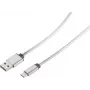 USB laidas S/CONN 14-12001 USB 2.0 1 m USB A USB C sidabrinis