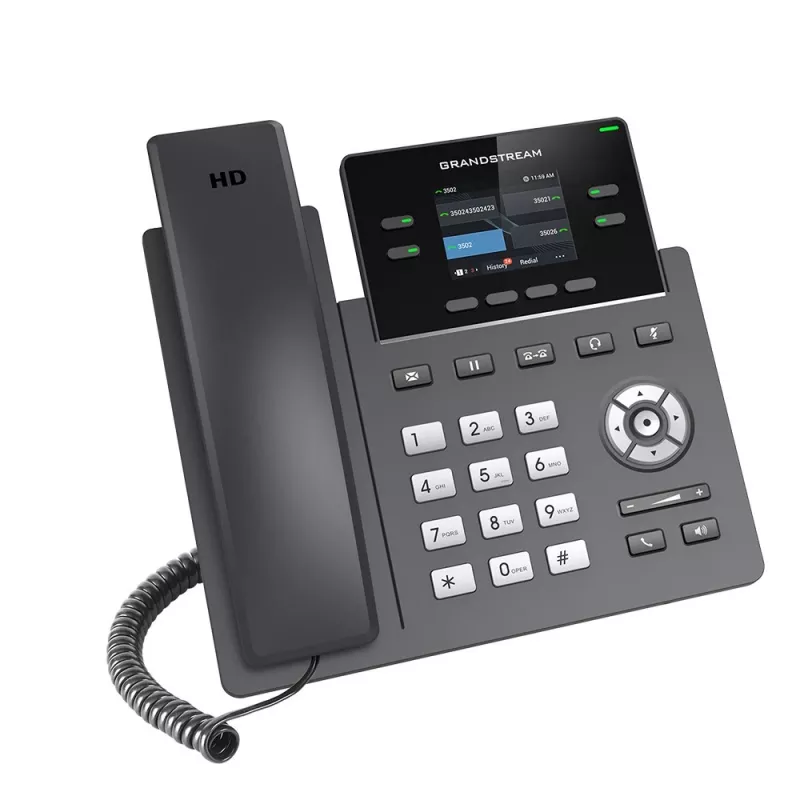IP telefonas Grandstream Networks GRP2612G juodas 4 linijos LCD