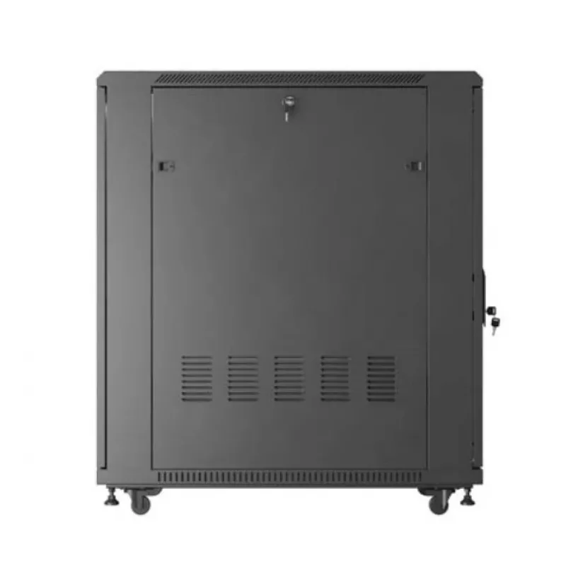 19 colių stovo spinta LANBERG FF01-6022-23B, 22U, 600×1000 mm, juoda, perforuotos durys