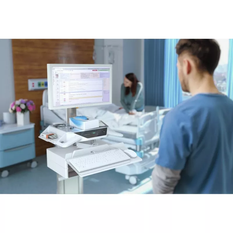 Contour Design Active Key Contour QuickClean medicininė klaviatūra su nuimamu dangteliu, pilno dydžio, laidinė, balta, DE C8112