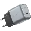 Mobiliojo įrenginio įkroviklis Satechi ST-UC30WCM-EU — Universalus vidaus kintamosios srovės įkroviklis su 1× USB-C, juoda/sidabrinė