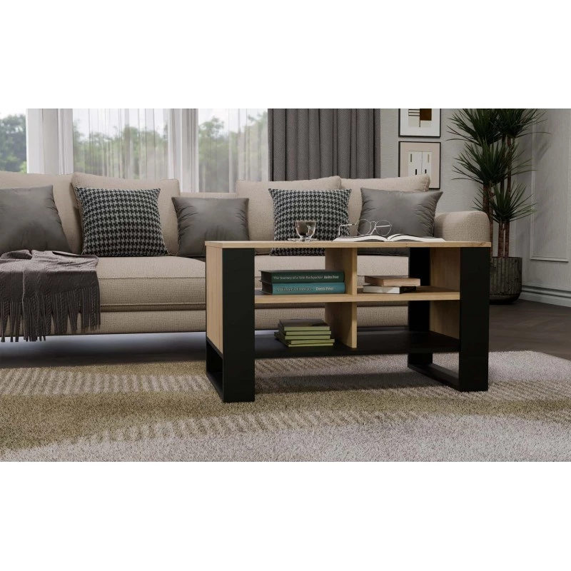 Top e shop STOLIK KAWOWY ŁAWA MODERN 4P plonas Dąb Artisan / Juoda frezy