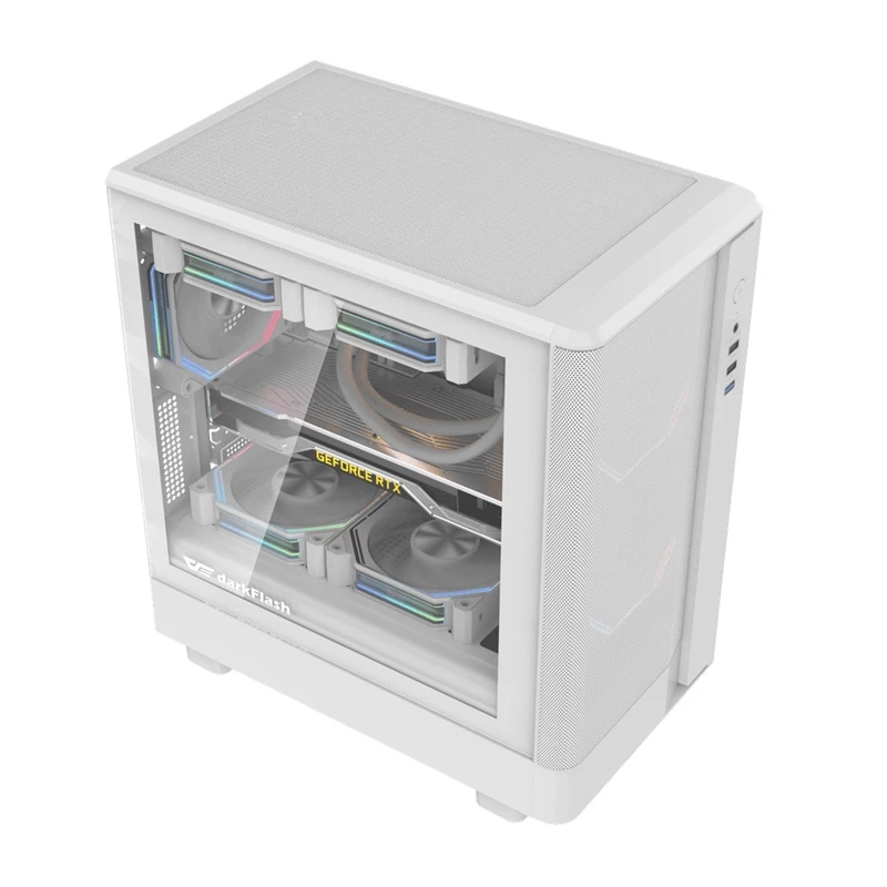Kompiuterio korpusas Darkflash DB330M Mesh ATX Baltas