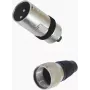 XLR 3 kontaktų jungtis Omnitronic 30200089 mikrofonui ir garso įrangai, vyriškos/moteriškos versijos