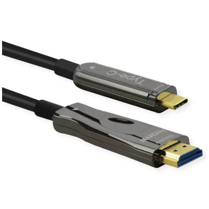 Vaizdo kabelio adapteris ROLINE 14.01.3474 30 m HDMI Type A USB Type-C juodas