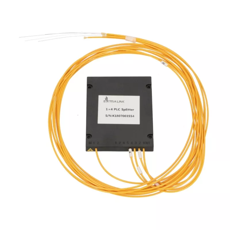 Optinis PLC skirstytuvas 1:4 Extralink SC/APC, 2.0 mm G657A, 1.5 m, ABS modulis, be jungčių