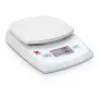 Virtuvinės svarstyklės OHAUS Compass CR621 — elektroninės nešiojamos, 0,62 kg talpa, 0,1 g tikslumas, LCD, taravimas, AA baterija / kintamosios srovės adapteris