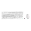 CHERRY Stream Desktop klaviatūra, pelė įtraukta, biurui, belaidė RF, QWERTZ, vokiečių, balta