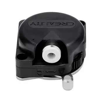 Creality 3D spausdintuvų ekstruderis — modelis 4001020076, suderinamas su Sermoon V2, CR-200B Pro, Ender-3 S1; spalvos: juoda, sidabrinė, balta