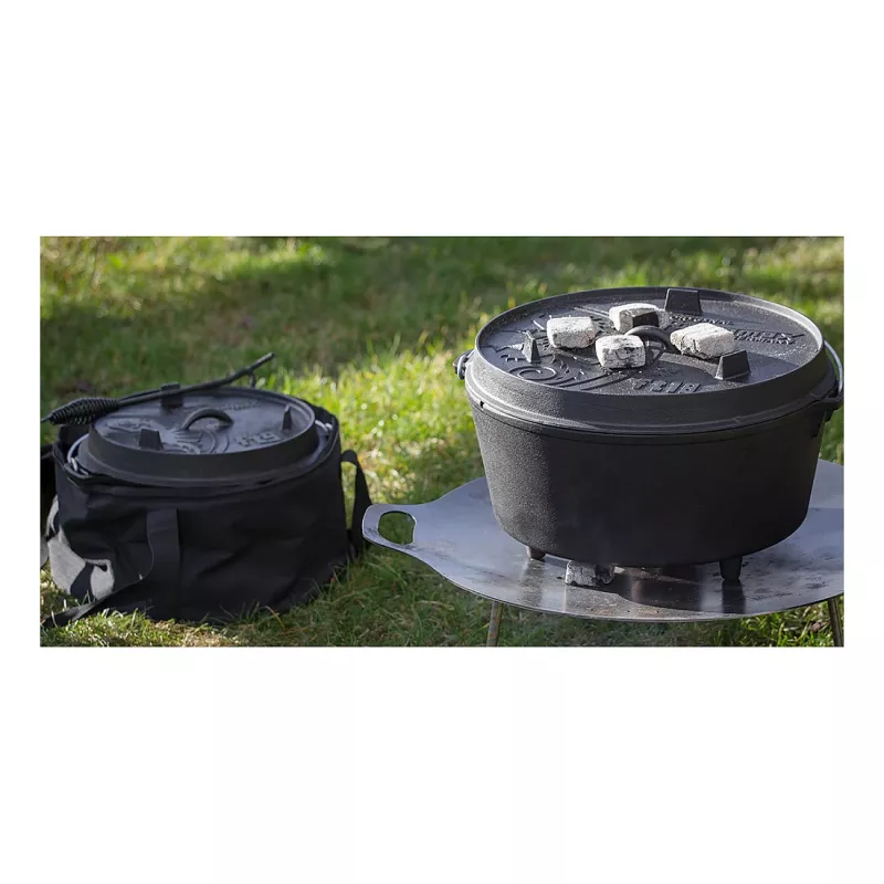 Kepimo skarda / lakštas Petromax FT12 apvali ketaus krosnis, tinkama duonai ir mėsai, 15 kg
