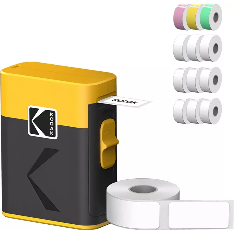 Etikečių spausdintuvo kasečių rinkinys Kodak M50 Label Era, geltonas papildymo kasetė M50Y su 13 etikečių ritinėlių
