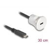 USB laidas DeLOCK 88183 0,3 m USB C juodas sidabrinis