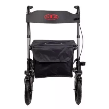 Walker (rollator) ANTAR AT51036 — juoda, 27,9 cm (11 col.) sėdynės aukštis, 9 kg, maks. apkrova 136 kg, plotis 870 mm, gylis 630 mm