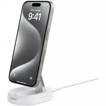 Belkin BoostCharge Pro išmanusis telefonas baltas kintamosios srovės belaidis įkrovimas greitasis įkrovimas vidaus
