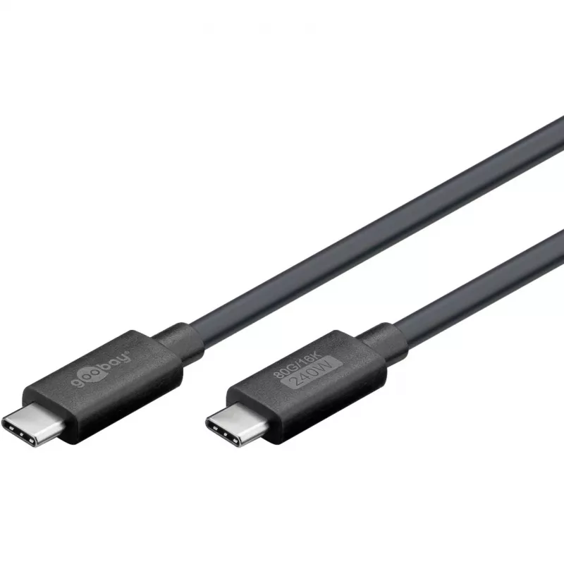 USB-C laidas WENTRONIC USB4 Gen4 1,2 m — palaiko 16k@60Hz ir 4K@120Hz