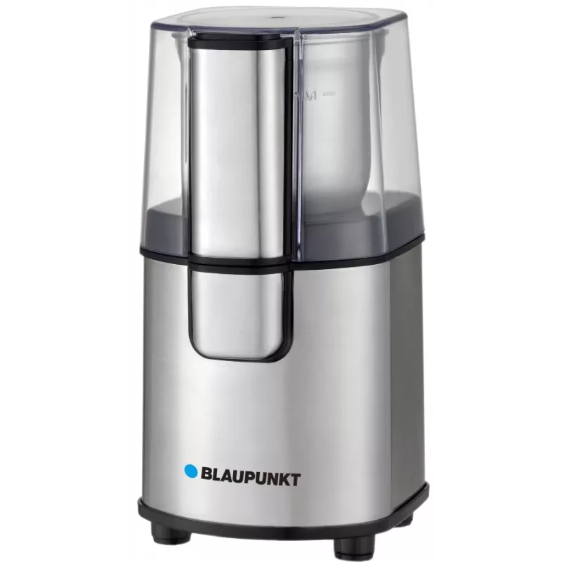 Ašmeninė kavamale BLAUPUNKT FCG701 — 120 W, 85 g pupelių talpa, nerūdijančio plieno peiliai, sidabrinė