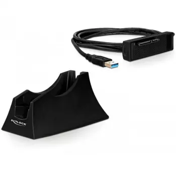 Delock prijungimo stotelė SATA HDD > USB3.0 - Storage valdiklis - 2.5 / 3.5 bendra - SATA 6Gb/s - USB3.0 (61858)