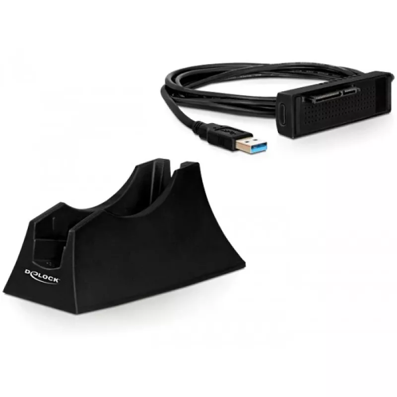 Delock prijungimo stotelė SATA HDD > USB3.0 - Storage valdiklis - 2.5 / 3.5 bendra - SATA 6Gb/s - USB3.0 (61858)