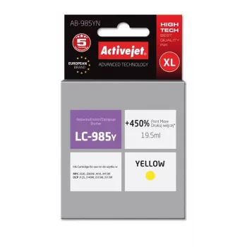 Activejet AB-985YN rašalas (pakaitalas Brother LC985Y; Supreme; 19,5 ml; geltonas)