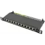 LogiLink - sujungimo skydelis - montuojamas į stelažą - RJ-45 X 12 - juoda, RAL 9005 - 0,5U - 25,4 cm (10)