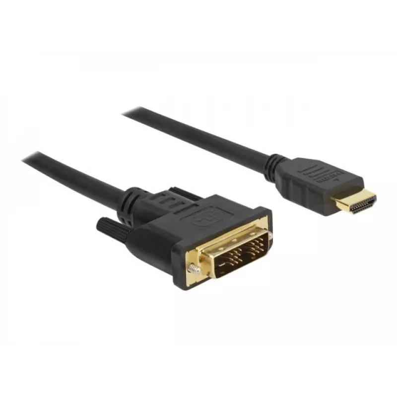 Vaizdo kabelio adapteris DeLOCK 85582 1 m HDMI Type A DVI-D juodas
