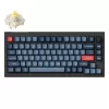 Keychron V1 Max klaviatūra universali USB RF belaidė Bluetooth juoda pilka 75% mechaninė