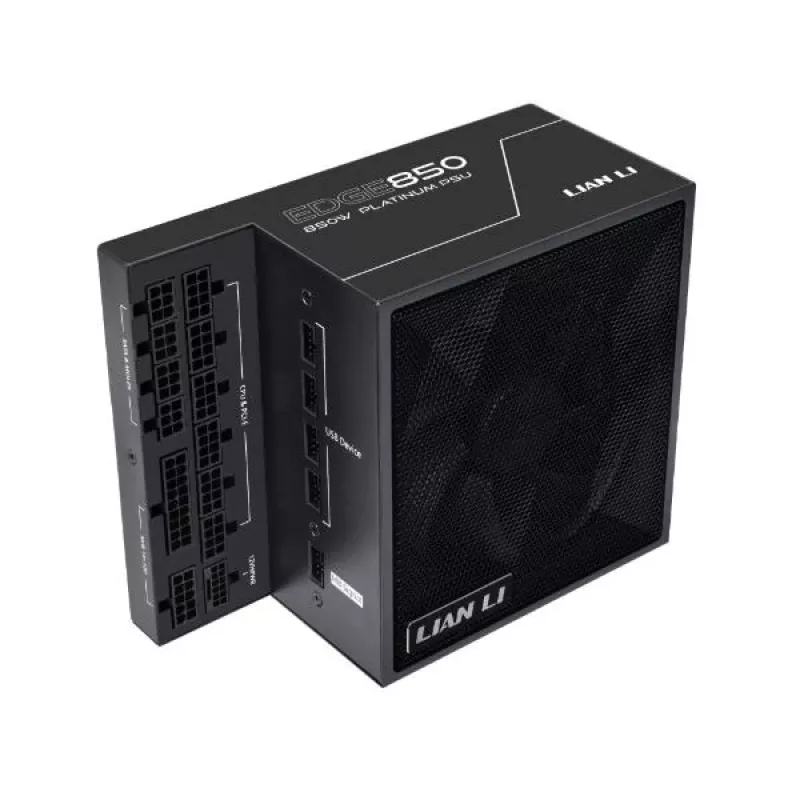 Lian Li EDGE EG1300 1300 W maitinimo blokas, 80 PLUS Platinum, ATX 3.1, PCIe 5.1, juodas
