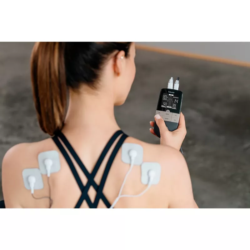 Elektrostimuliacijos TENS/EMS prietaisas Beurer EM 1 RELIEF+ (modelis 60428) antracito spalvos