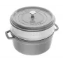 STAUB La Cocotte ketaus apvalus puodas su įdėklu 40508-819-0 - 3,8 l grafitas