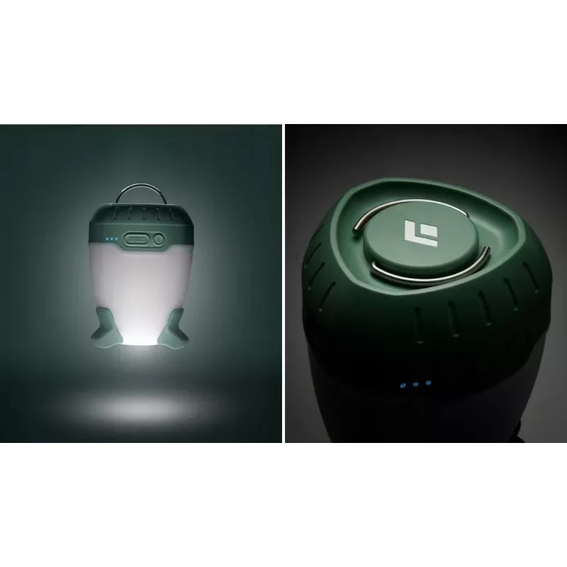Stovyklavimo žibintas Juoda Diamond Orbit­er 450 — LED, 450 lm, 2000 mAh, IPX4, pakabos kablys ir magnetinis tvirtinimas