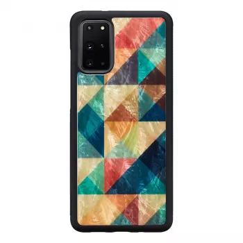 Apsauginis telefono dėklas iKins, skirtas Samsung Galaxy S20+, mozaikinės juodos spalvos